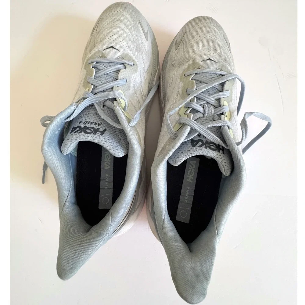 HOKA ONE ONE Arahi 6 Running Shoes Wide Gray/White/Orange Men's Size 12